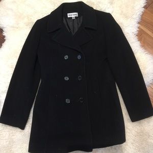 Marvin Richards Black Wool Pea Coat
